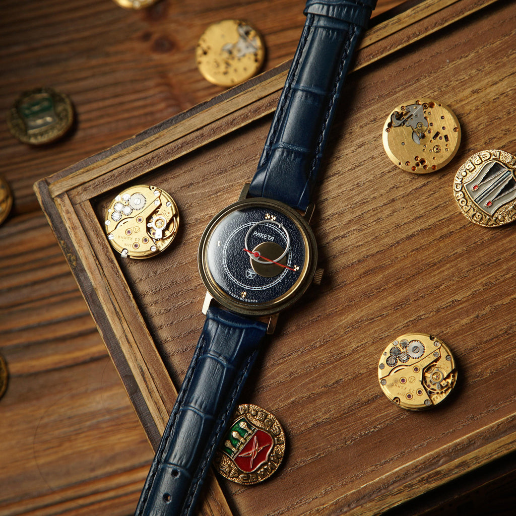 Raketa Copernicus "Blue" 1980s USSR Vintage